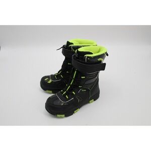 Quest Boys Menace Snow Boots Black Volt Green Size 4 QCWBB005-VLTCM Winter Gear